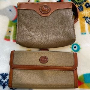 Vintage Dooney & Bourke Wallet and Cosmetic Pouch